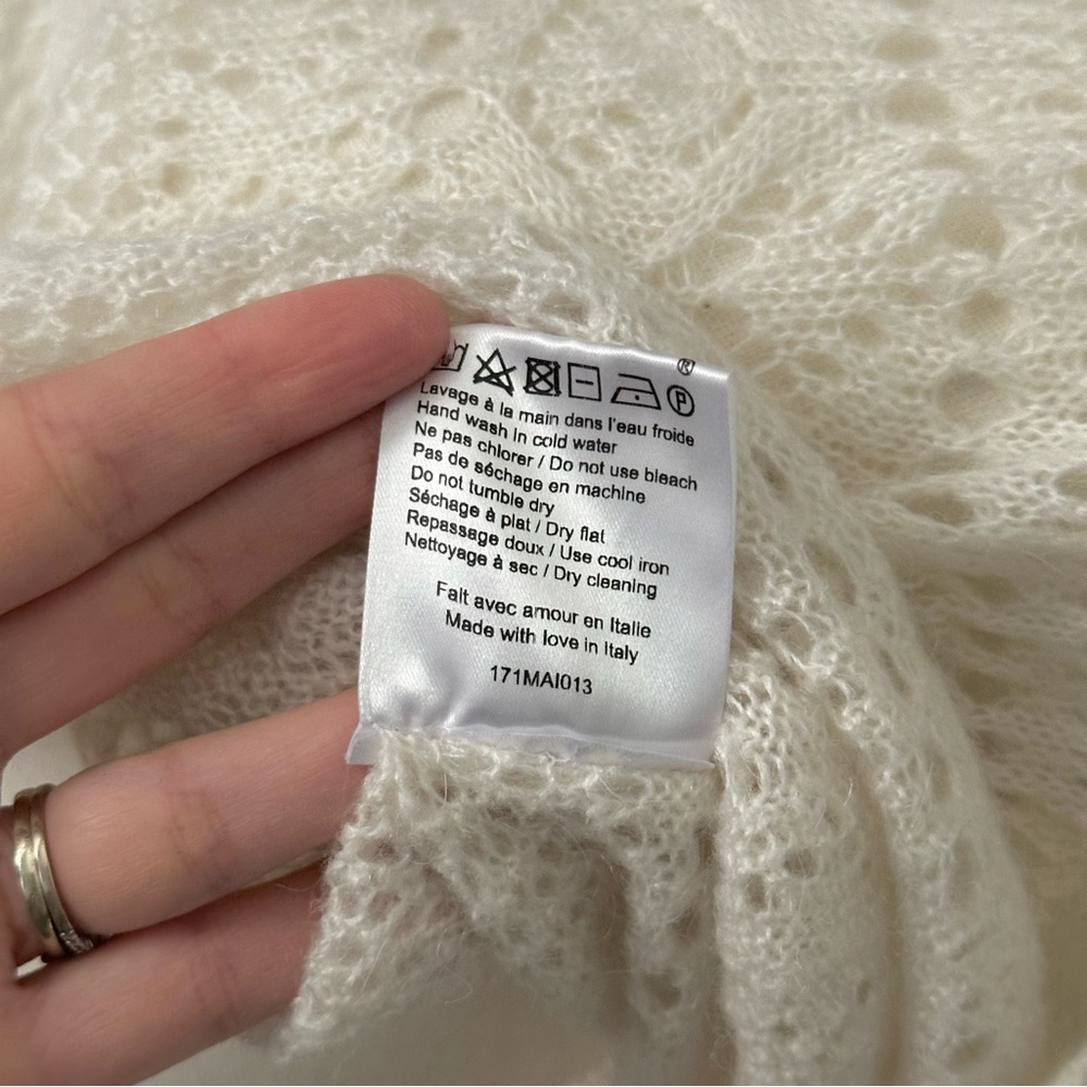 Sezane white Knit Sweater Jumper reversible - Picture 14 of 15